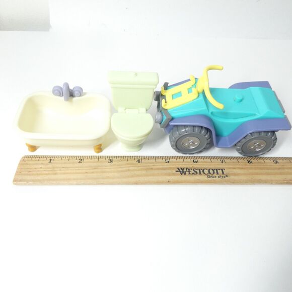 Bluey Lot - Beach Quad 4 Wheeler + Bathroom Tub  Toilet House Playset - Picture 6 of 6